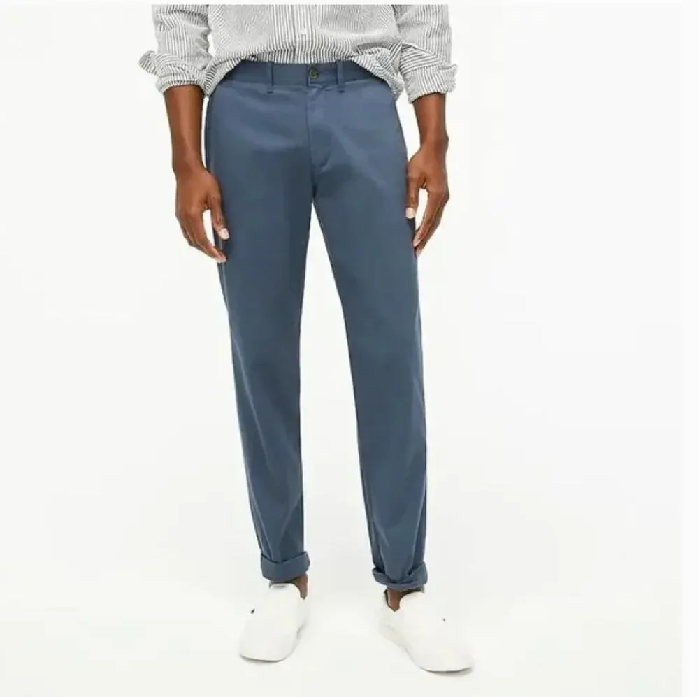 J Crew Mens Straight Flex Chinos 38 x 32 Blue NWT Pants Men's H3186 J.Crew